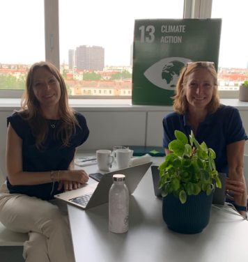 Eva and Sandrine At Climate Lab